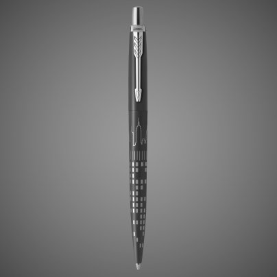 Шариковая ручка Jotter New York Black CT, стержень: M, цвет чернил: blue, в подарочной упаковке, Металлы: нержавеющая сталь