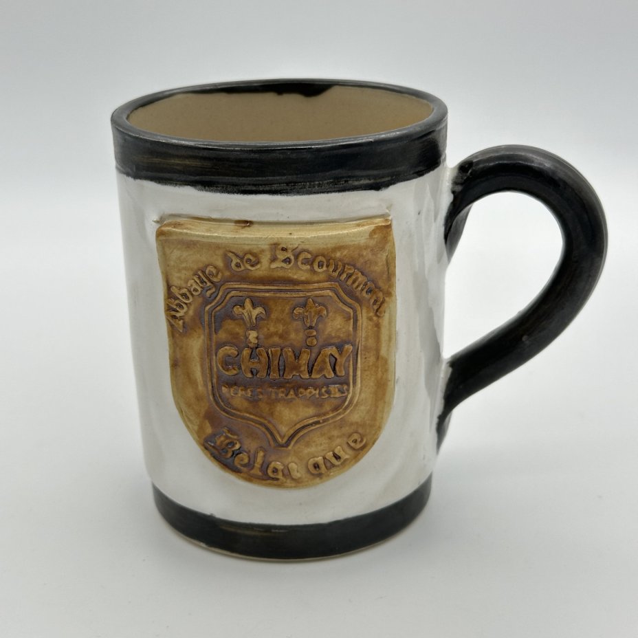 Сувенирная пивная кружка "Chimay", керамика, роспись
