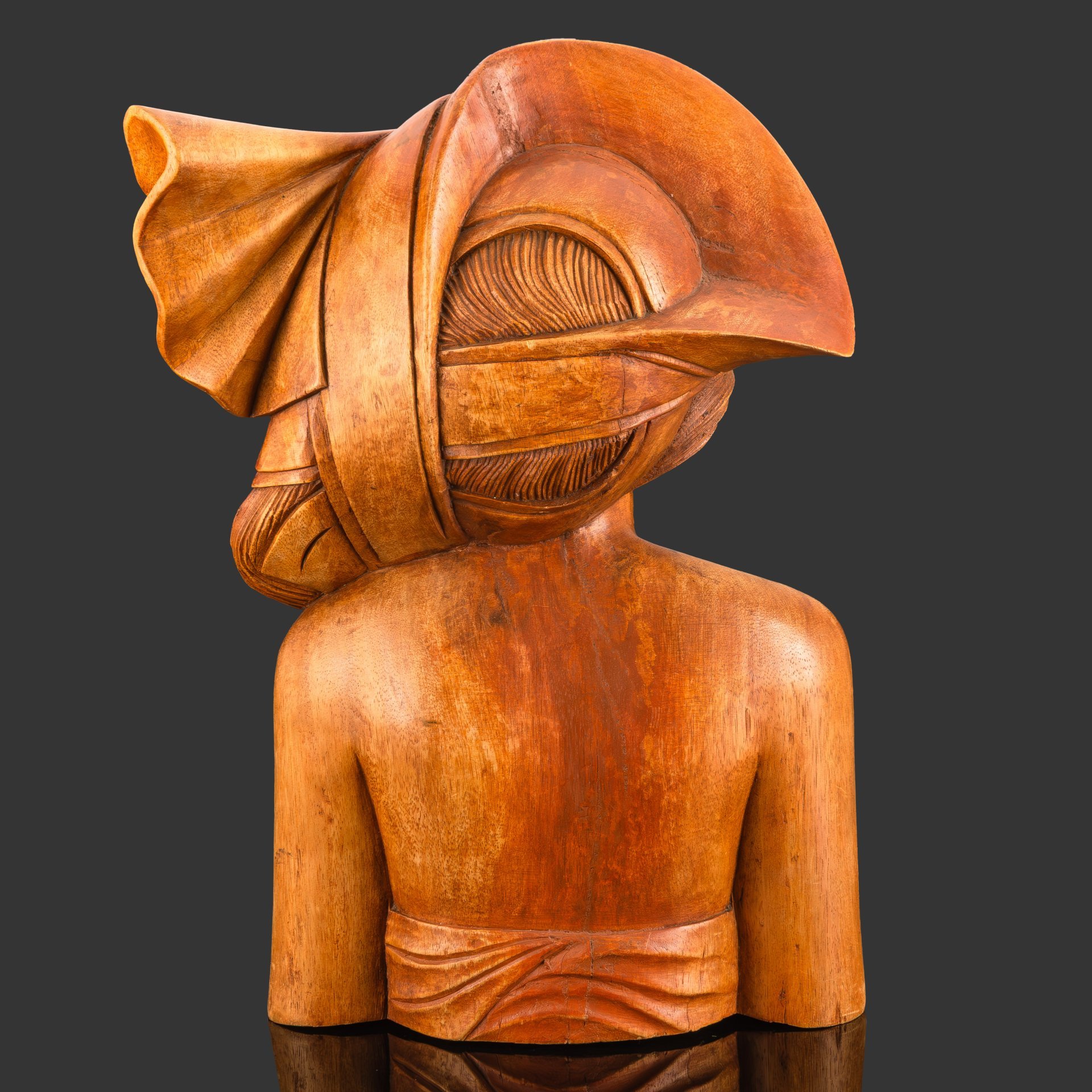 Бюст "Восточная красавица", дерево, (палисандр), резьба, Азия, 1970-2000 гг.