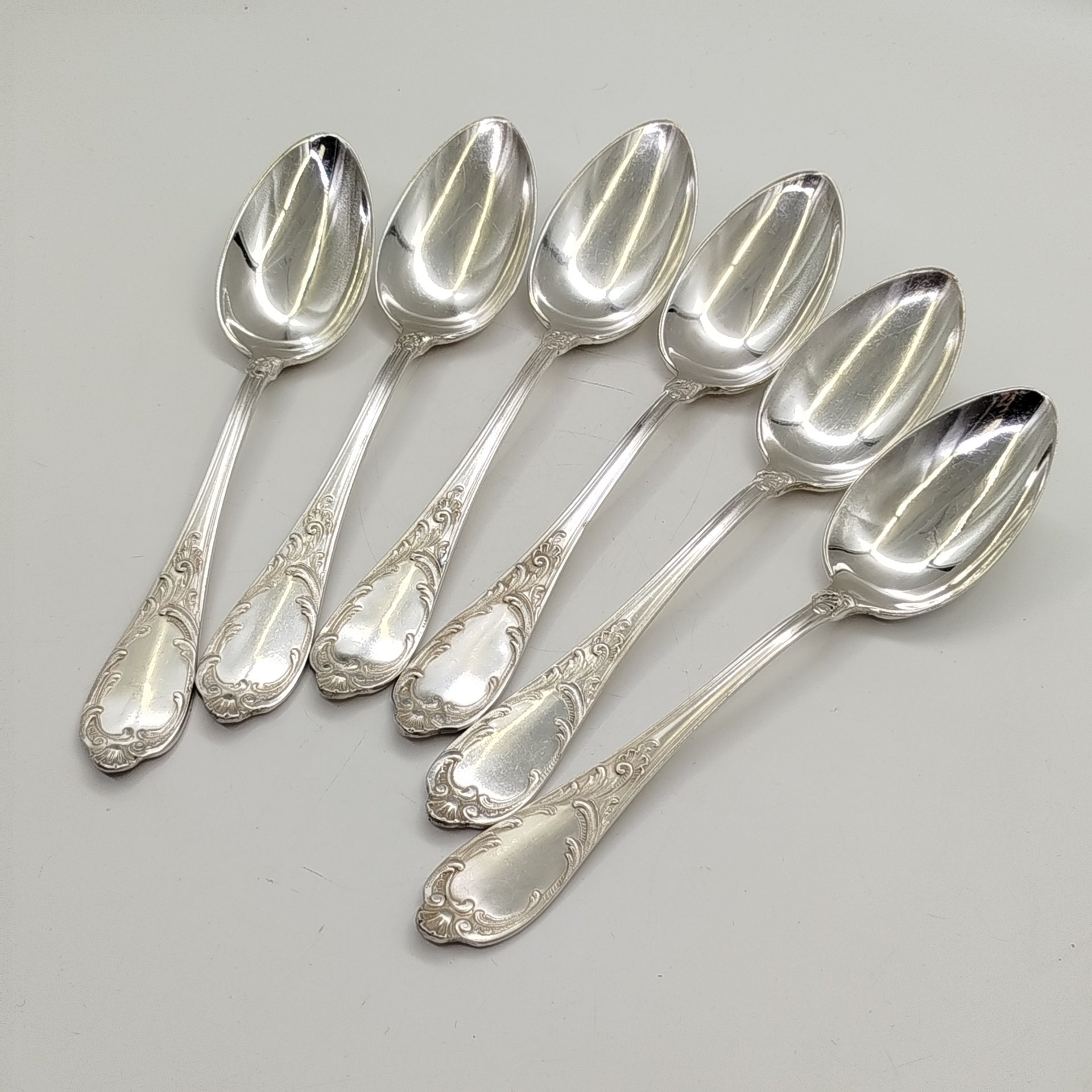 Набор из 6-ти столовых ложек с растительным декором