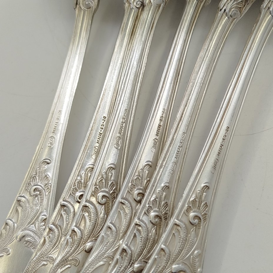 Набор из 6-ти столовых ложек с растительным декором