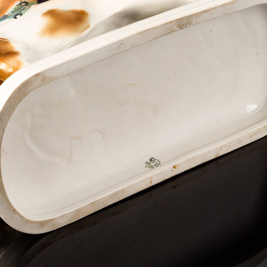 Статуэтка "Похищение Европы", фарфор, роспись, золочение, Unterweissbach Werkstätten (Унтервайсбах), Германия, 1940-1958 гг.