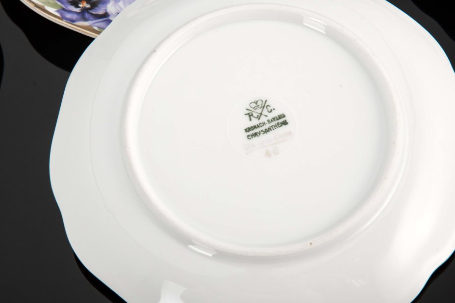 Набор из 6-ти блюдец, украшенных цветочным декором, Rosenthal (Розенталь)