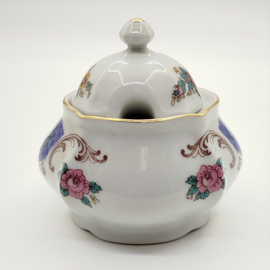Сахарница с цветочным декором, Bohemia (Neurohlau)