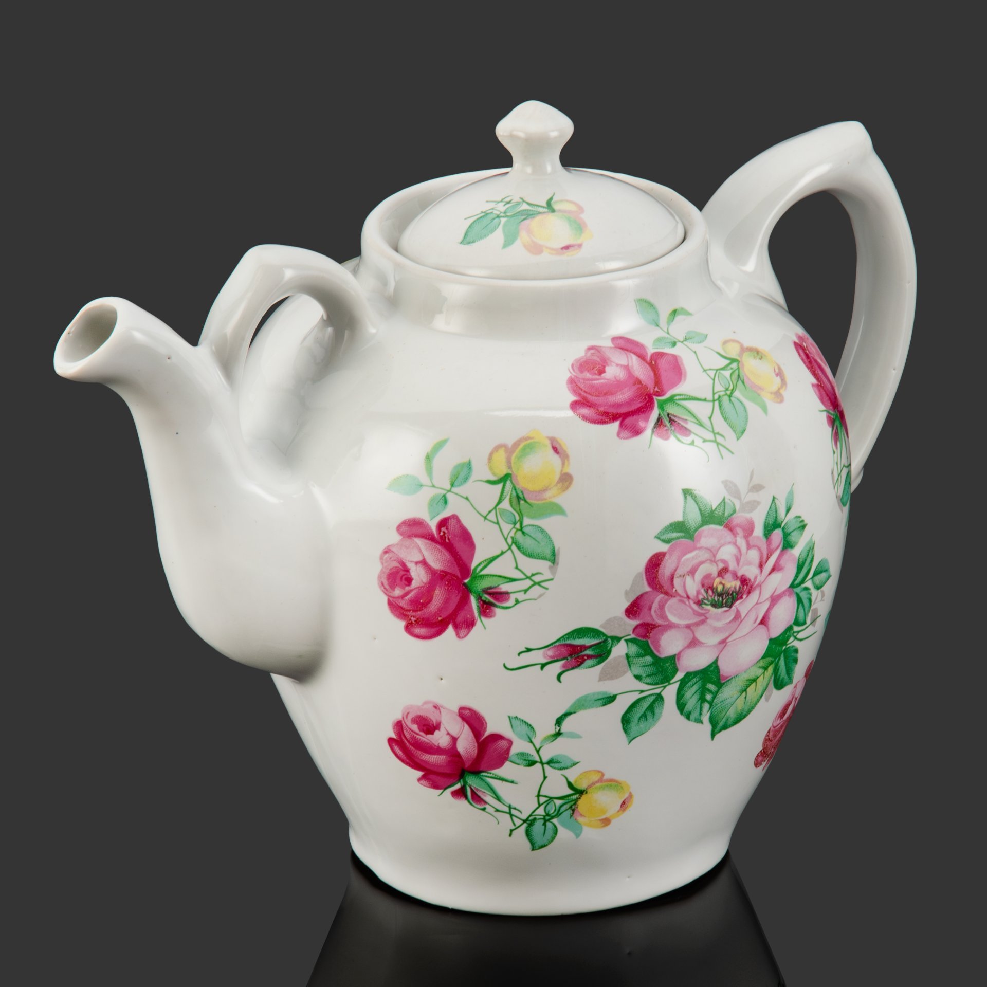 Чайник доливной "55 лет" с флоральным декором