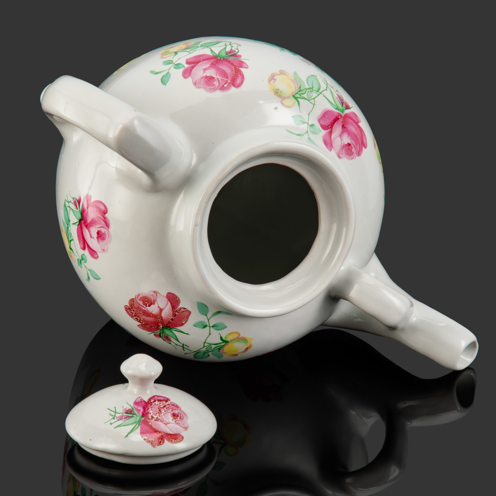 Чайник доливной "55 лет" с флоральным декором