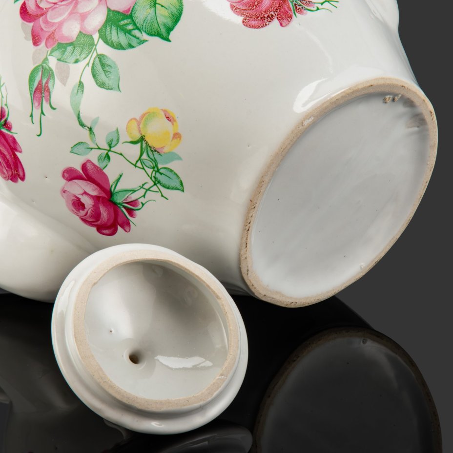 Чайник доливной "55 лет" с флоральным декором