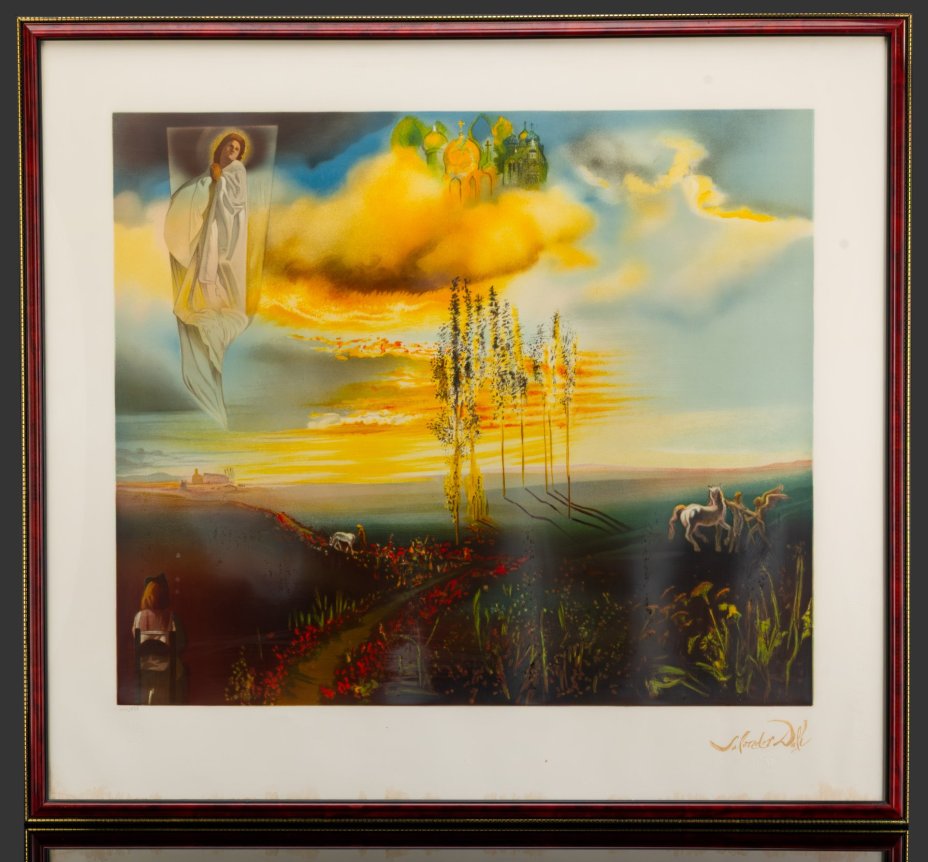 Литография по картине Сальвадора Дали "Дорога в Пуболь", лист 111/295