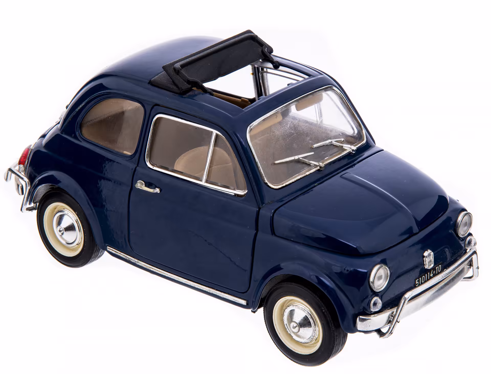Модель авто коллекционная "Fiat 500" , (1:16),  металл, пластик, резина, компания "Bburago", Италия, 2000-2010 гг. — фото 1