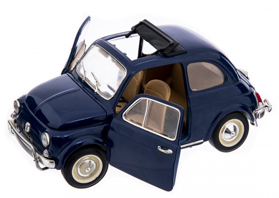 Модель авто коллекционная "Fiat 500" , (1:16),  металл, пластик, резина, компания "Bburago", Италия, 2000-2010 гг., Bburago
