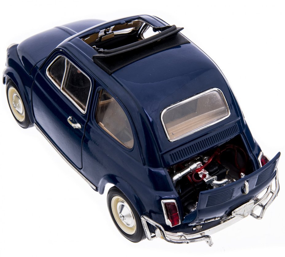 Модель авто коллекционная "Fiat 500" , (1:16),  металл, пластик, резина, компания "Bburago", Италия, 2000-2010 гг., Bburago
