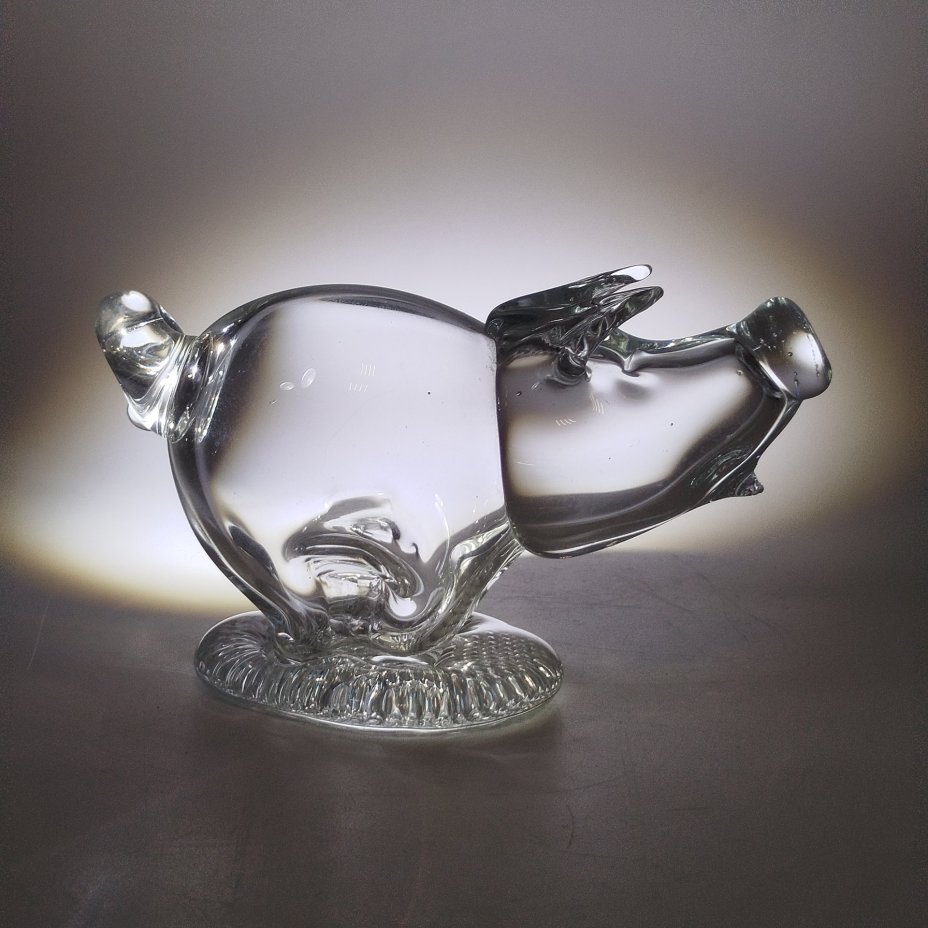 Статуэтка "Поросёнок", стекло, гутная техника, Российская Федерация, 1990-2015 гг.