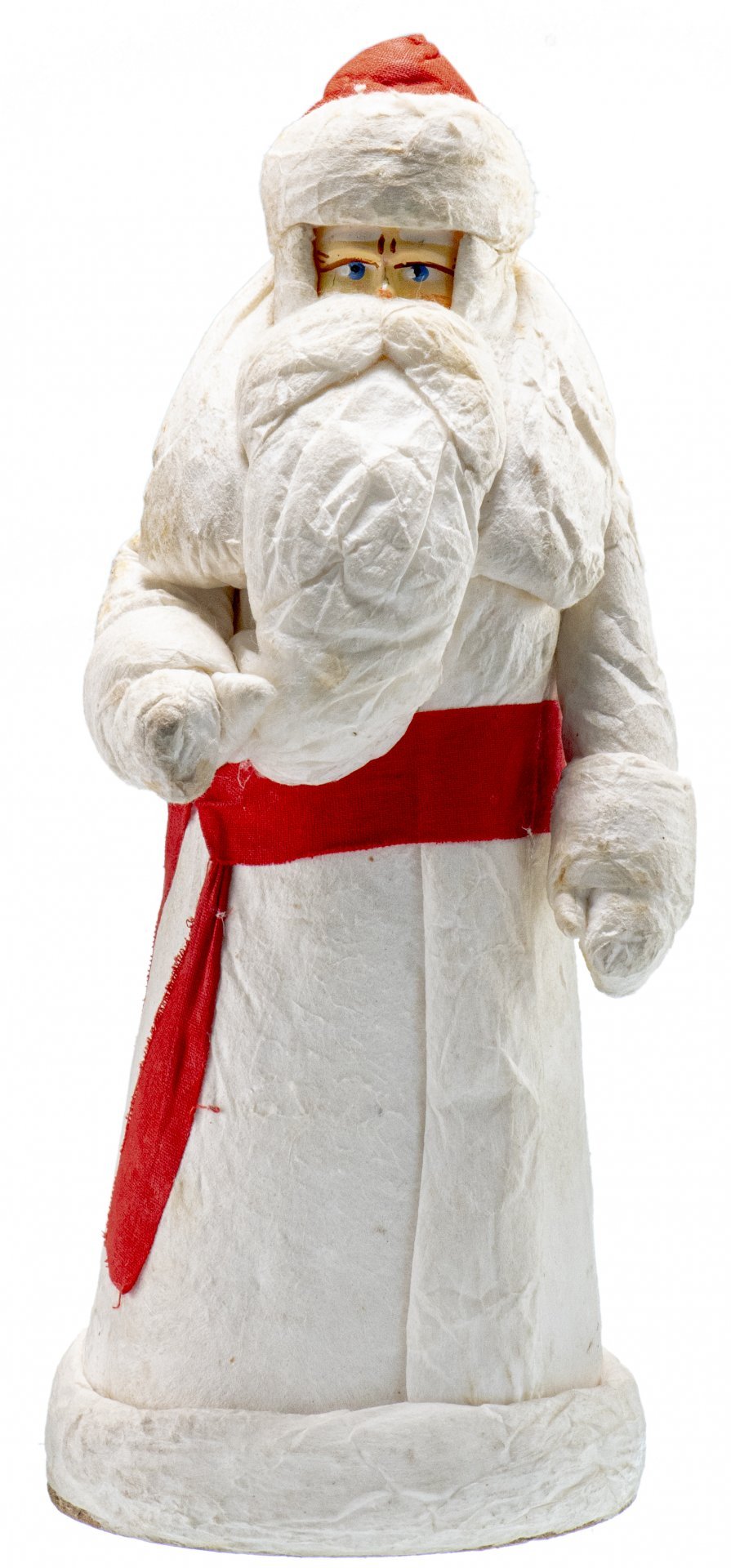 Статуэтка "Дед Мороз", вата, ткань, раскраска, СССР, 1970-1980 гг.
