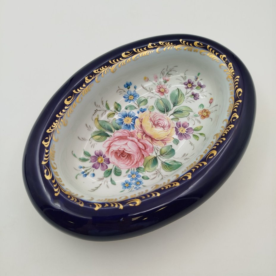 Блюдо сервировочное (конфетница) с цветочным декором, Limoges