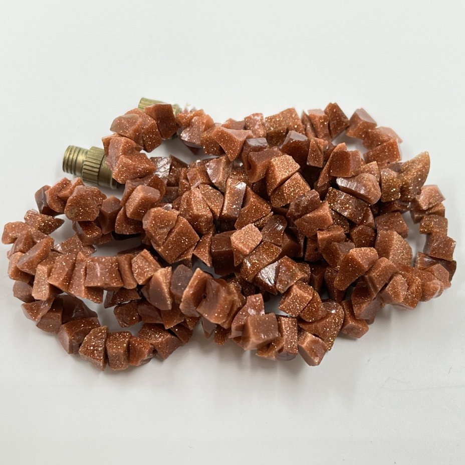 Бусы винтажные, авантюрин, СССР, 1980-1990 гг.