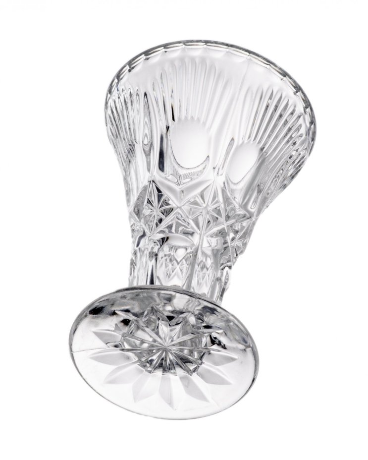 Ваза с конусообразным туловом для цветов, стекло, СССР, 1970-1990 гг.