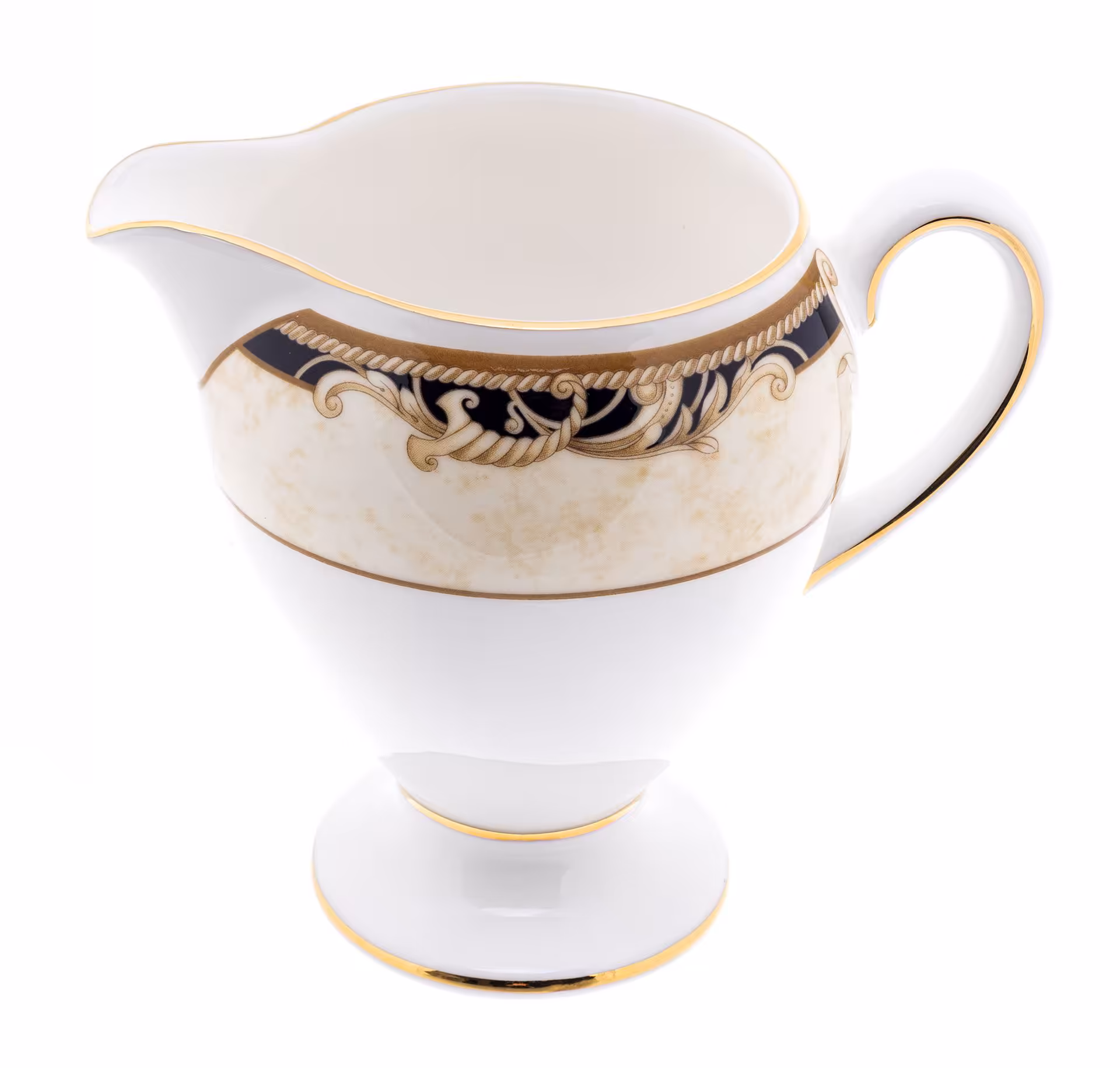 Молочник "Cornucopia", фарфор, деколь, золочение, мануфактура "Wedgwood", Англия, 2000-2020 гг., Wedgwood