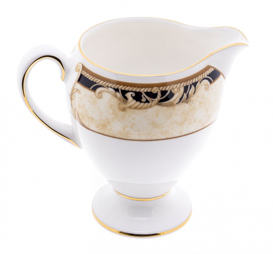 Молочник "Cornucopia", фарфор, деколь, золочение, мануфактура "Wedgwood", Англия, 2000-2020 гг., Wedgwood