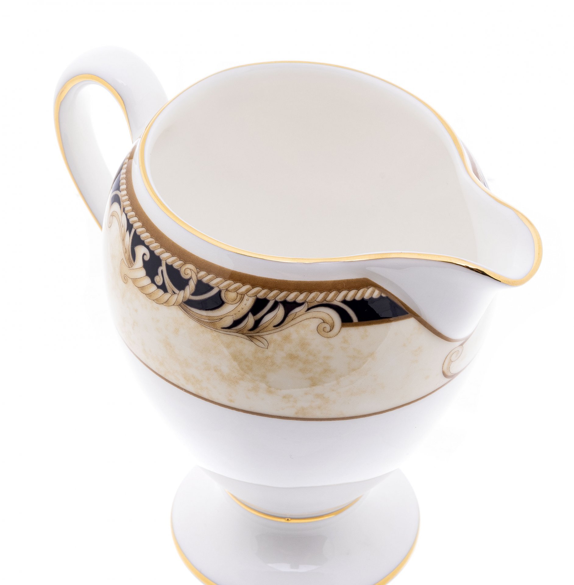 Молочник "Cornucopia", фарфор, деколь, золочение, мануфактура "Wedgwood", Англия, 2000-2020 гг., Wedgwood