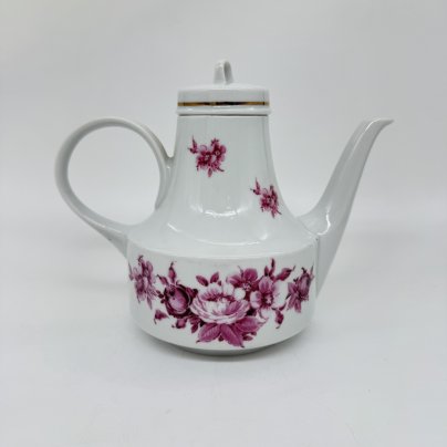 Чайник заварочный с цветочным декором, Graf Von Henneberg Porzellan, 1777 Jlmenau