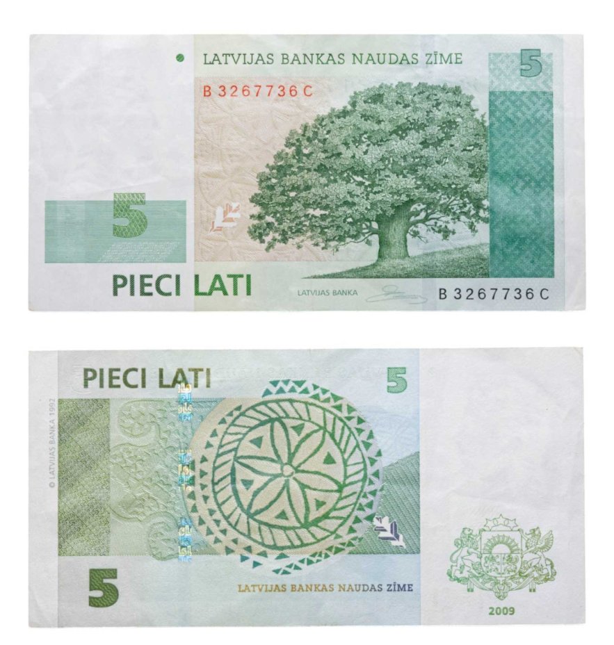 Латвия 5 лат 2009 года