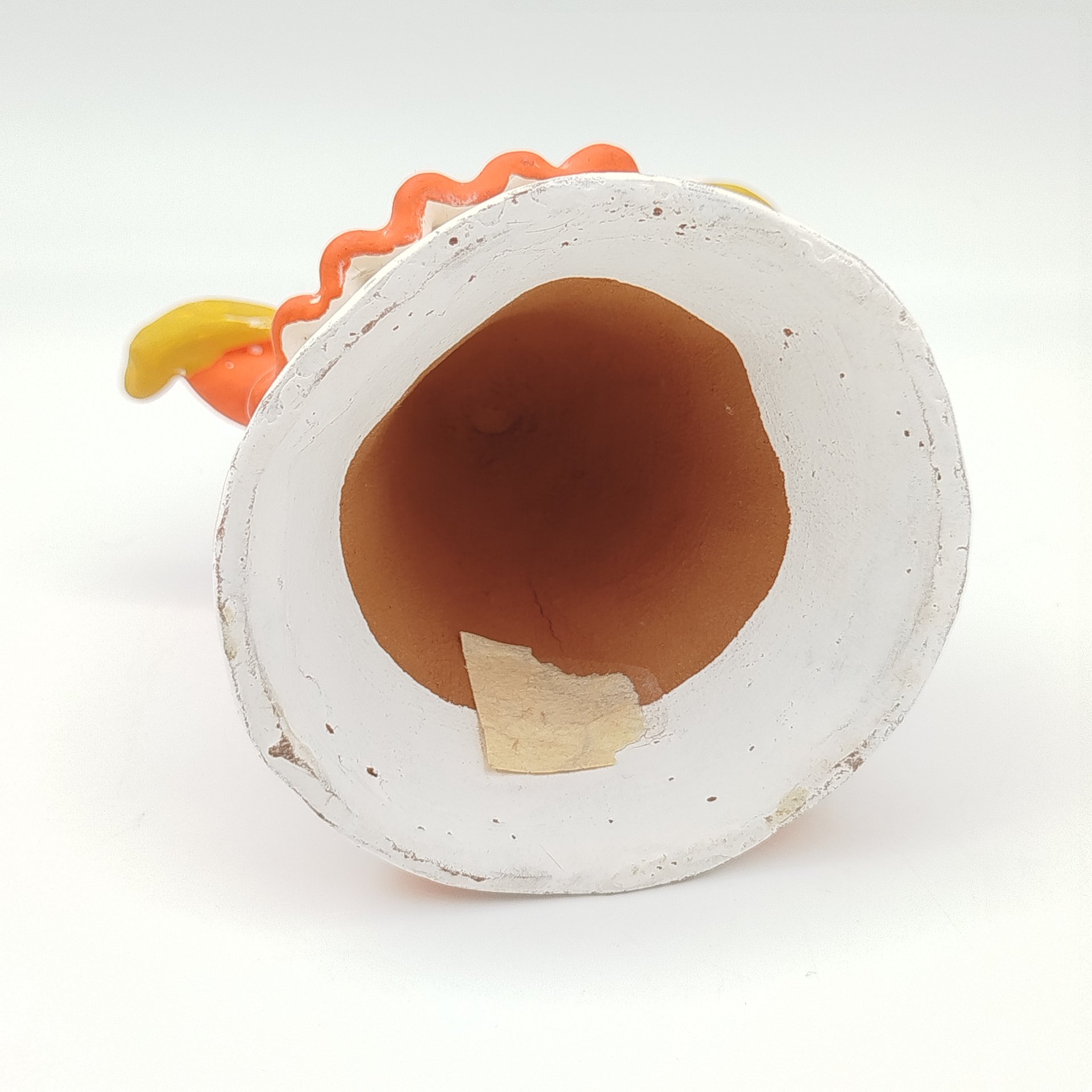 Статуэтка (игрушка) "Барыня с коромыслом", глина, роспись, Дымковская игрушка, СССР, 1970-1990 гг.