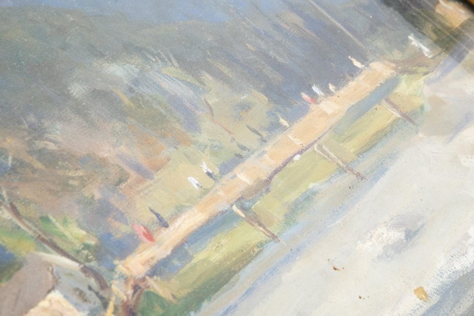 Картина "Пейзаж с озером", художник Булгаков Василий Иванович (1917 - 1970)