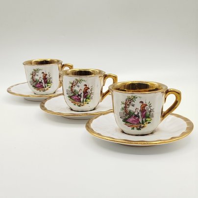 Набор из 3-х кофейных пар "Пастушка"