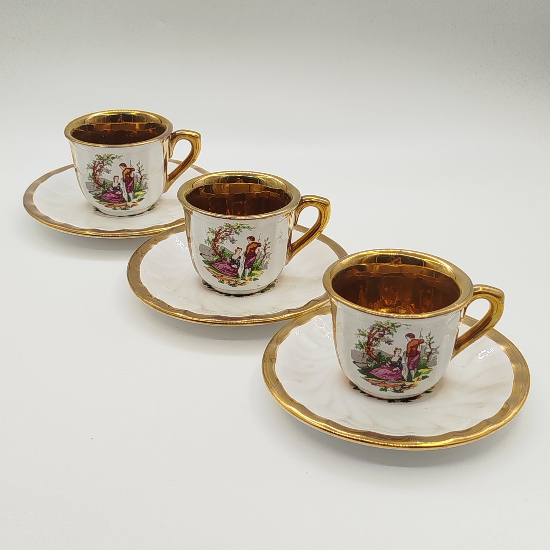 Набор из 3-х кофейных пар "Пастушка"