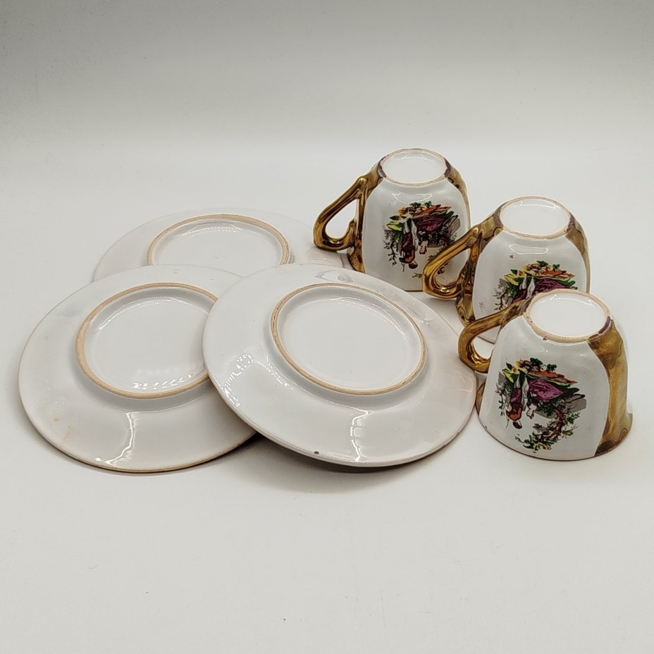 Набор из 3-х кофейных пар "Пастушка"