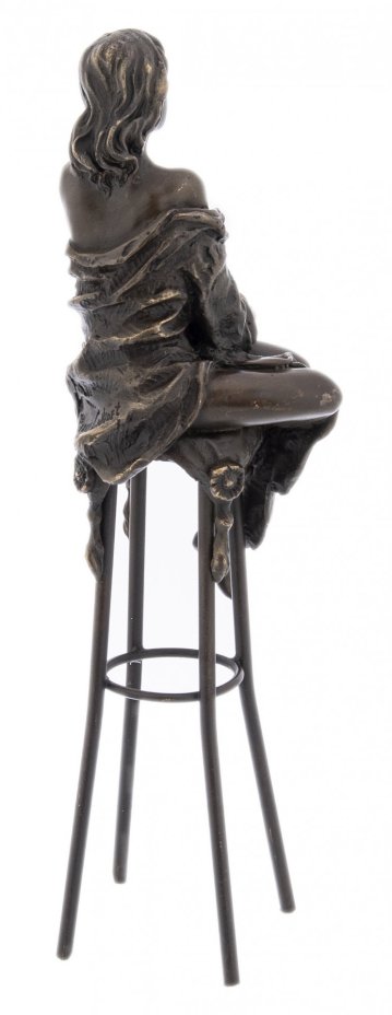 Скульптура "Девушка с яблоком", бронза, скульптор Pierre Collinet, Франция, 1950-1990 гг., Pierre Collinet