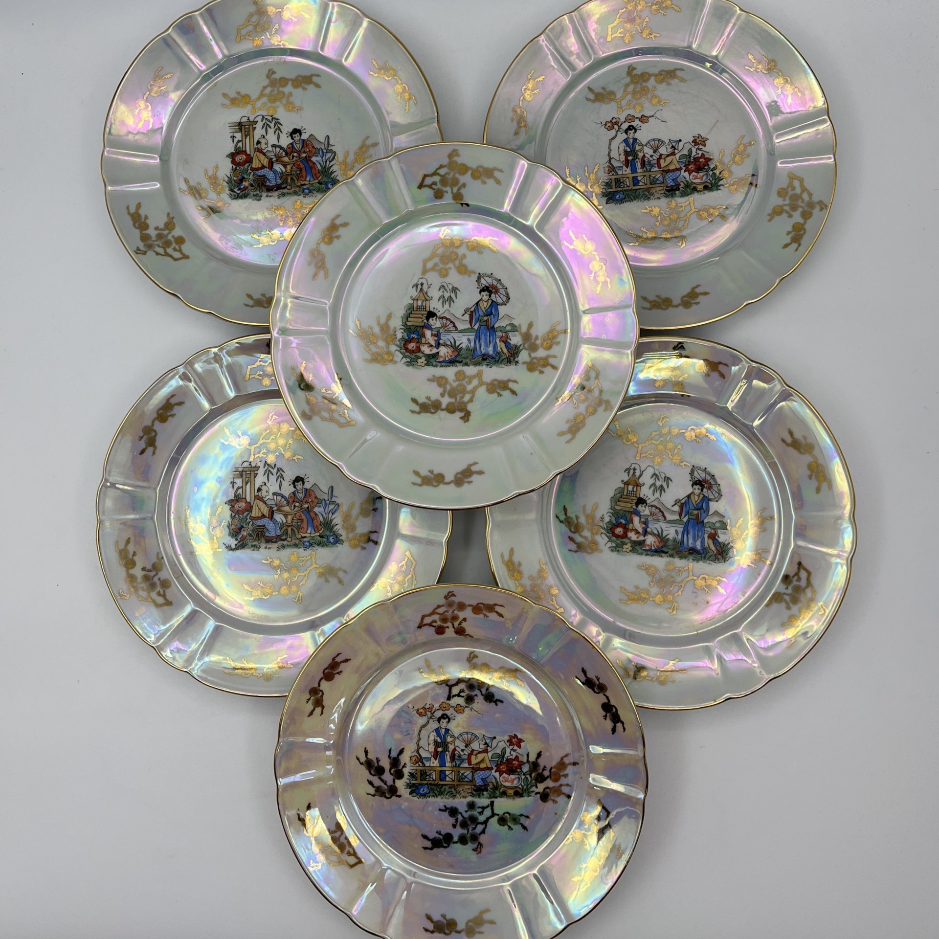 Набор десертных тарелок "Гейша" на 6 персон