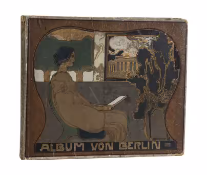 Альбом с репродукциями фотографий "Album von Berlin. Charlottenburg und Potsdam" с обложкой в стиле модерн (югендстиль), Издательство «Глобус»