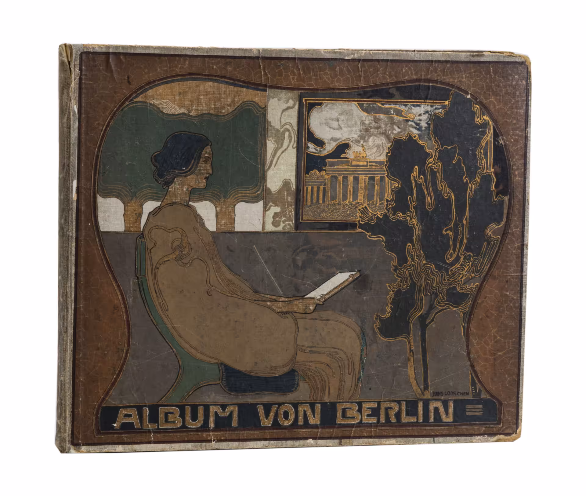 Альбом с репродукциями фотографий "Album von Berlin. Charlottenburg und Potsdam" с обложкой в стиле модерн (югендстиль), Издательство «Глобус»