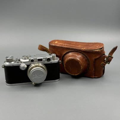 Фотоаппарат "Ernst Leiter Wetzlar" с объективом "Ernst Leitz Wetzlar f=5cm 1:2", в кофре, Leica Camera AG