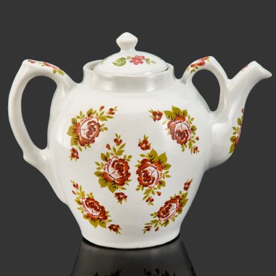Чайник доливной с декором в виде роз