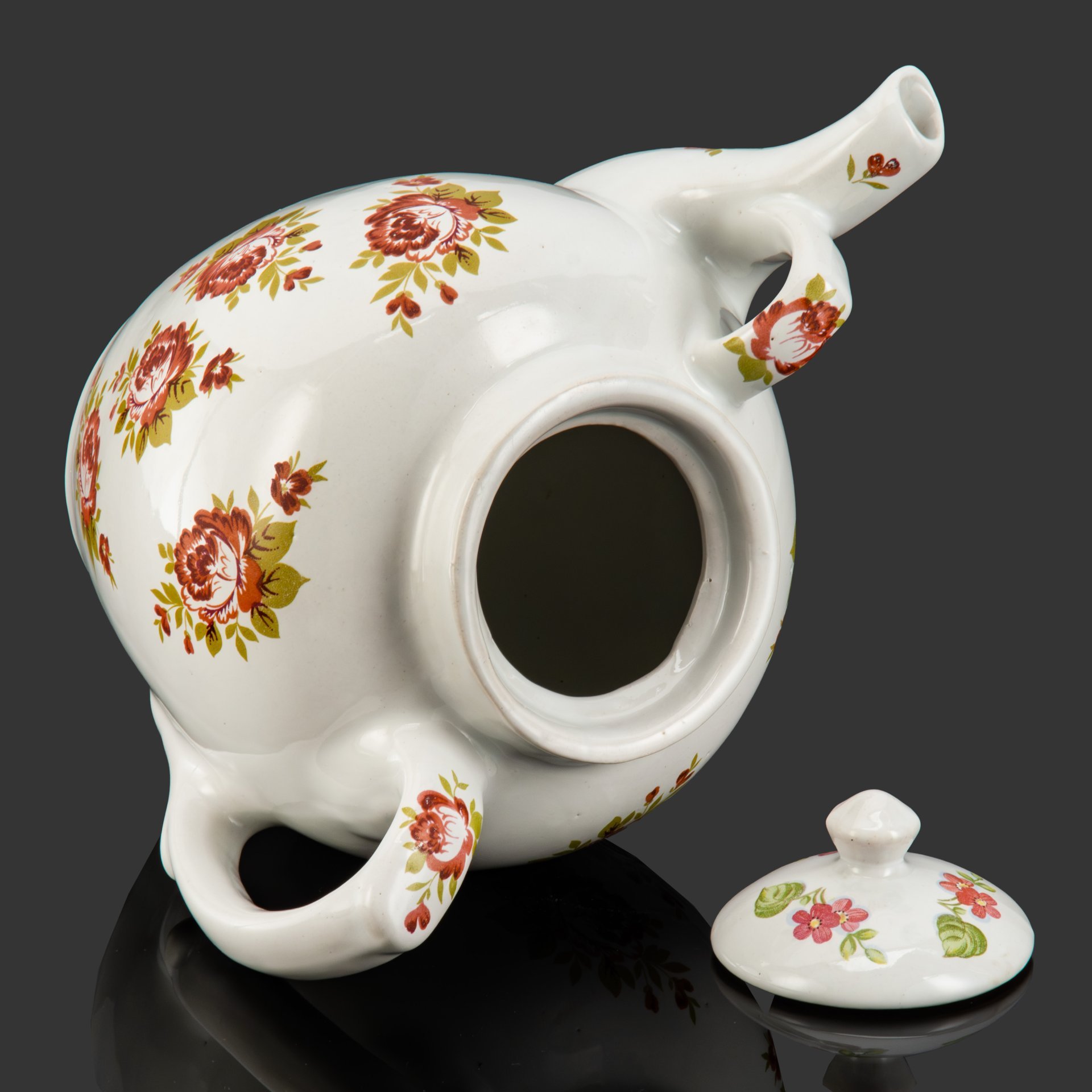 Чайник доливной с декором в виде роз