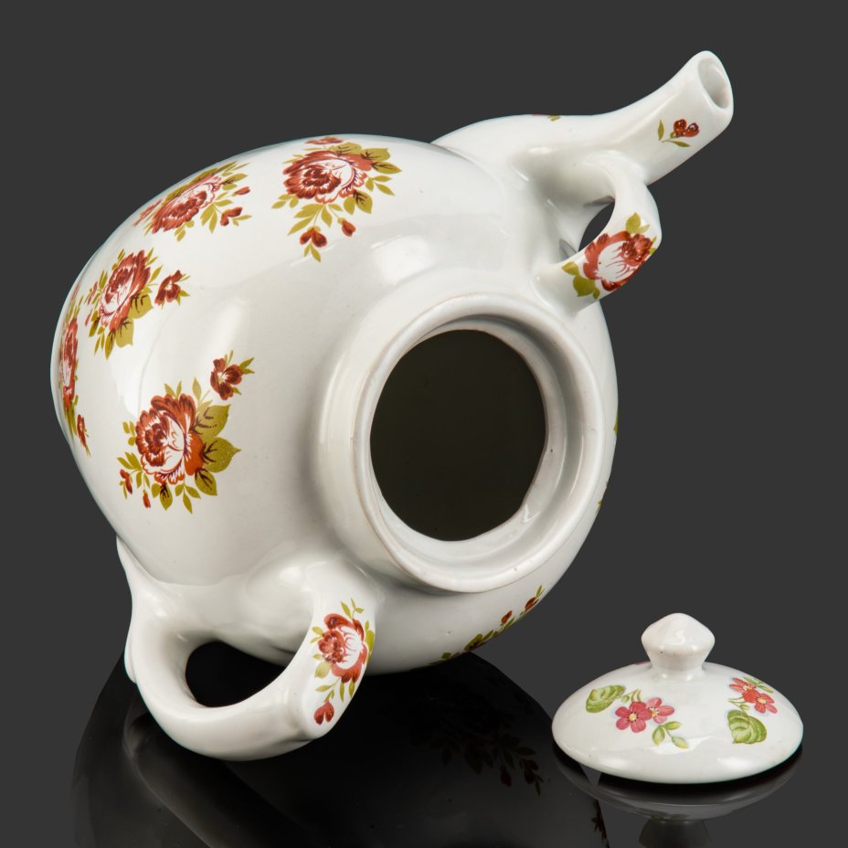 Чайник доливной с декором в виде роз