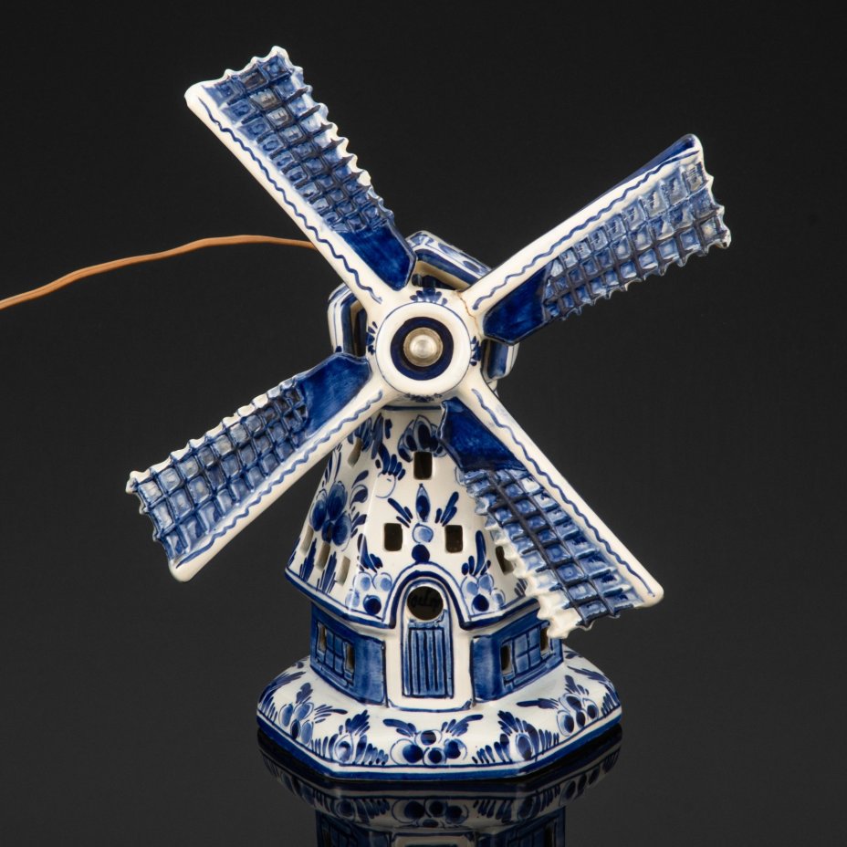 Ночник в виде мельницы, Delfts Blauw