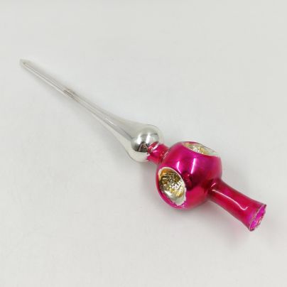 Игрушка елочная (навершие/наконечник на елку), стекло, краска, СССР, 1970-1990 гг.