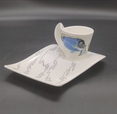 Кофейная пара с изображением рыбки New Wave Caffe, Villeroy & Boch