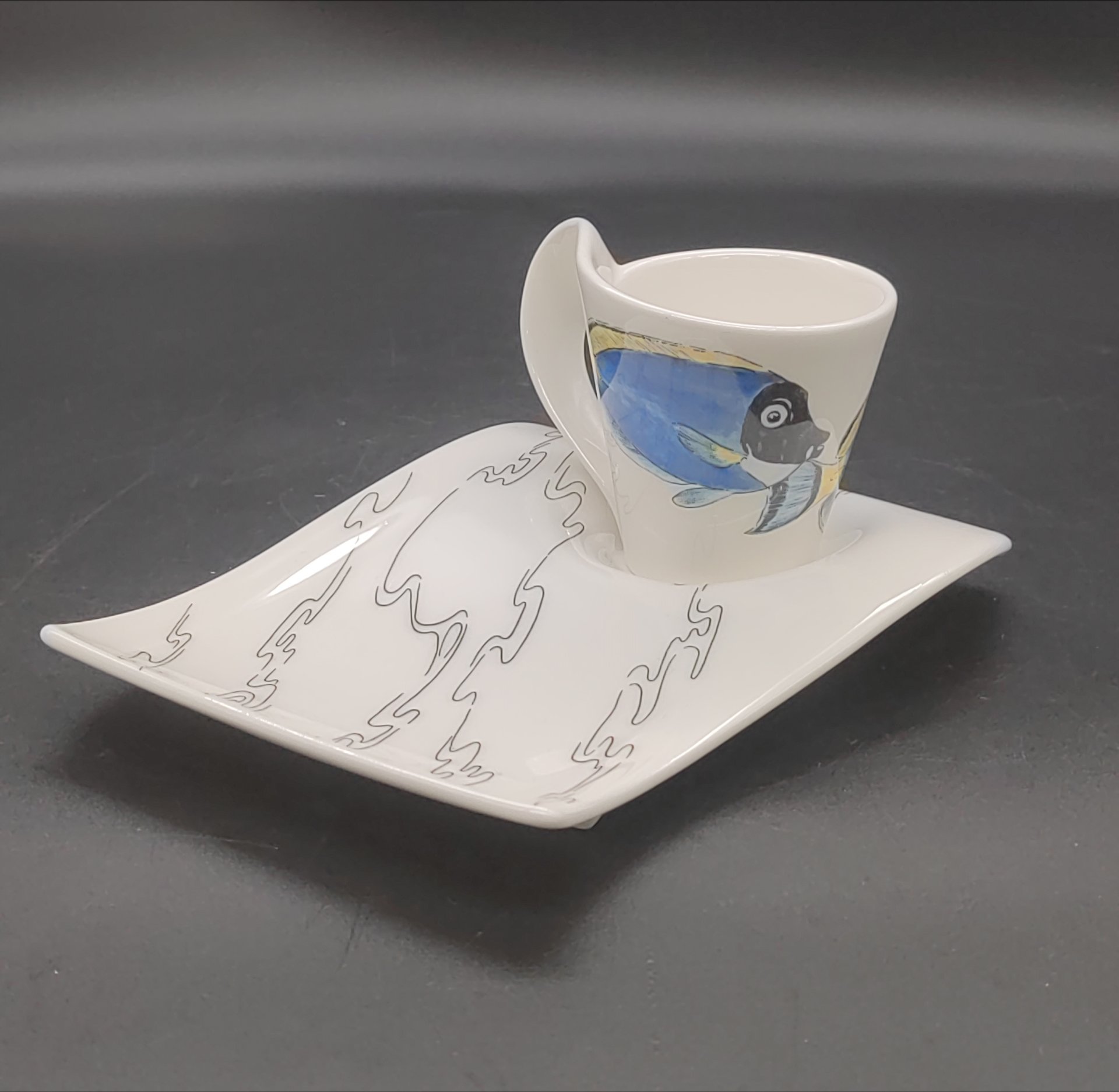 Кофейная пара с изображением рыбки New Wave Caffe, Villeroy & Boch