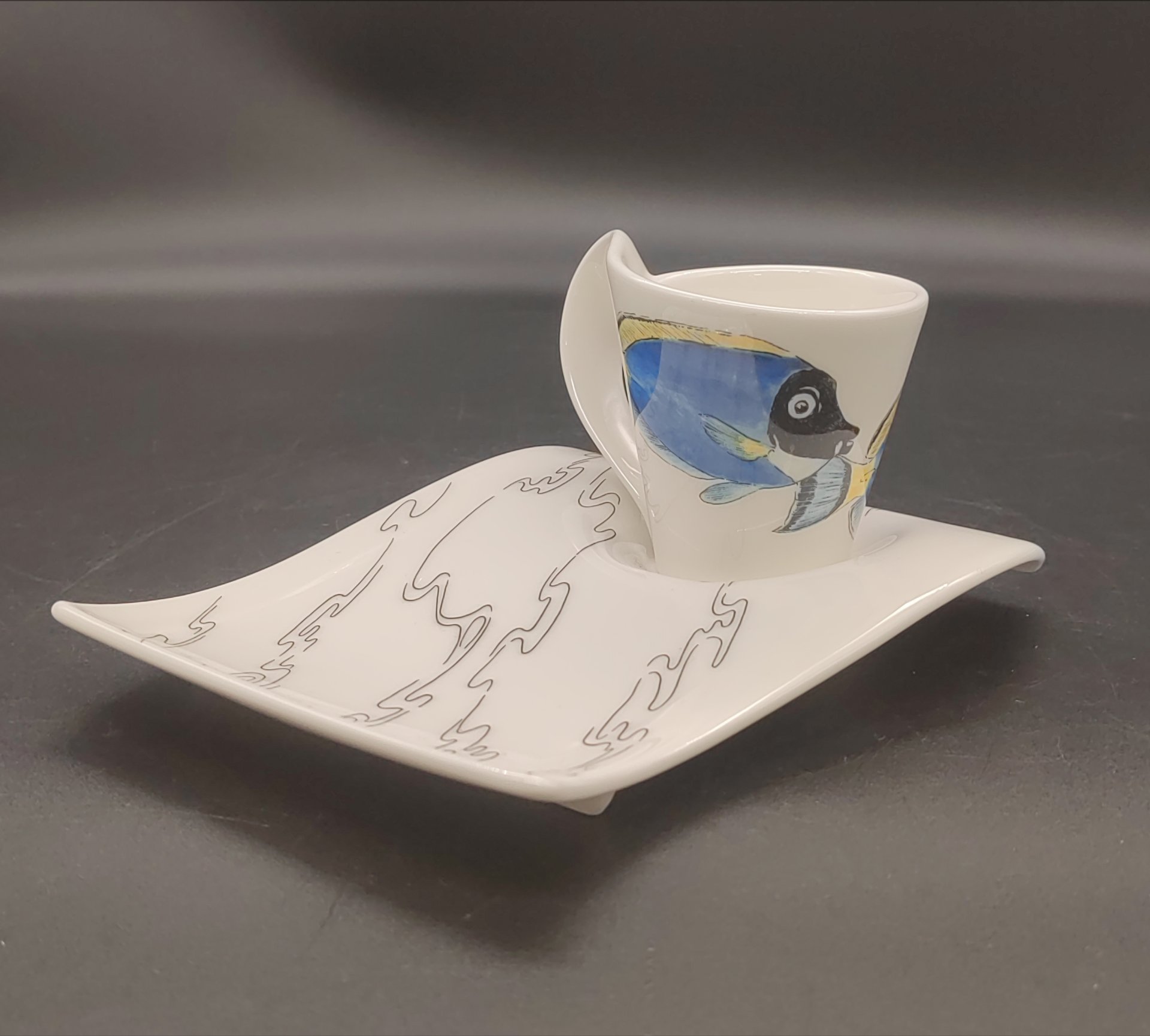Кофейная пара с изображением рыбки New Wave Caffe, Villeroy & Boch