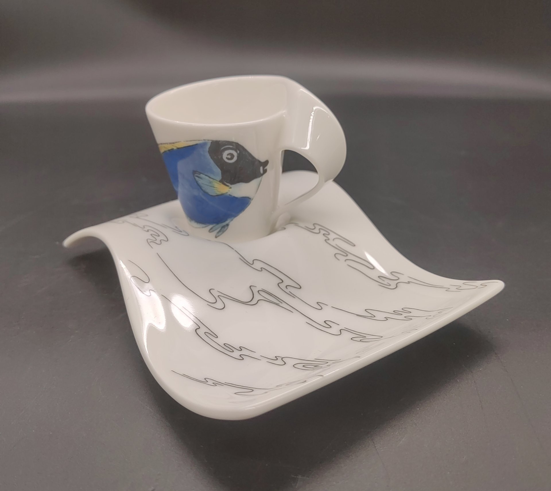 Кофейная пара с изображением рыбки New Wave Caffe, Villeroy & Boch