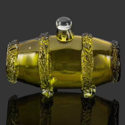 Штоф ("Посудина "Барило"), автор Тарновский М.И., Львовское производственное объединение "Радуга", стекло, цветное, гутная техника, СССР, 1970-1980 гг.