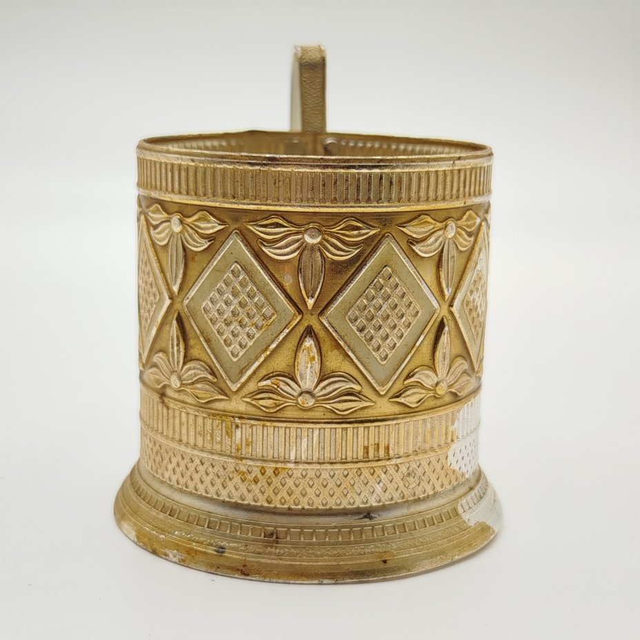 Подстаканник "Ромб", алюминий, Волгоградский опытный завод «Сувенир», СССР, 1970-1980 гг.