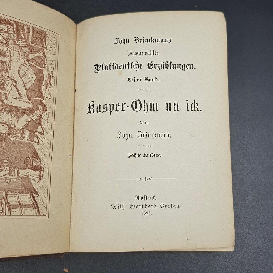 Книга "Kasper-Ohm Un Ick", автор John Brinckman (на немецком языке)