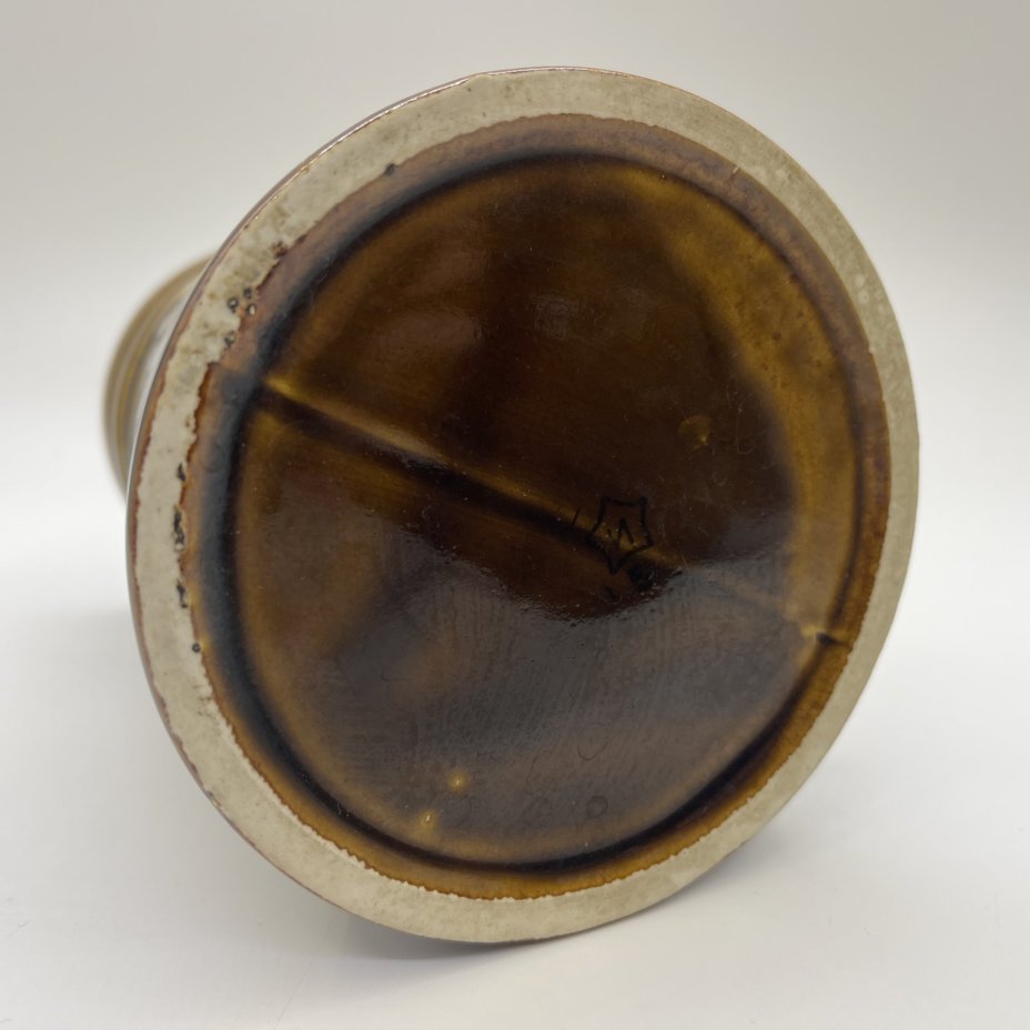 Кружка пивная с цветочным декором, керамика, цветные поливы, Московский завод «Изолятор», СССР, 1970-1980 гг.