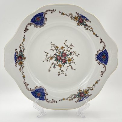 Блюдо с цветочным декором, фарфор, деколь, золочение, Bohemia (Neurohlau), Чехословакия, 1970-1990 гг.