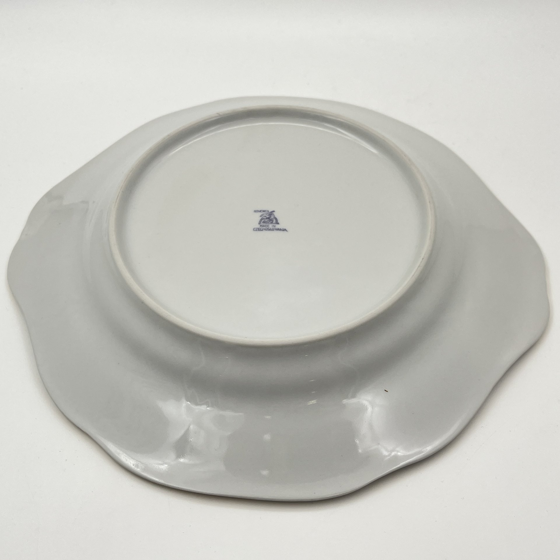 Блюдо с цветочным декором, фарфор, деколь, золочение, Bohemia (Neurohlau), Чехословакия, 1970-1990 гг.